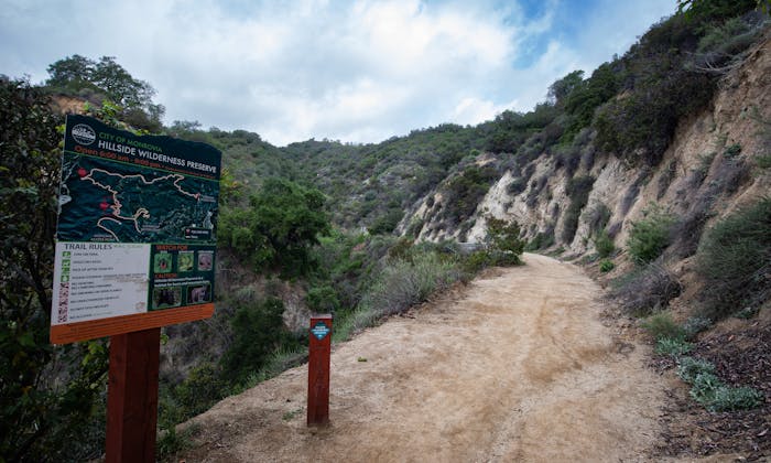 Monrovia Hillside Reserve entrance and cliffside