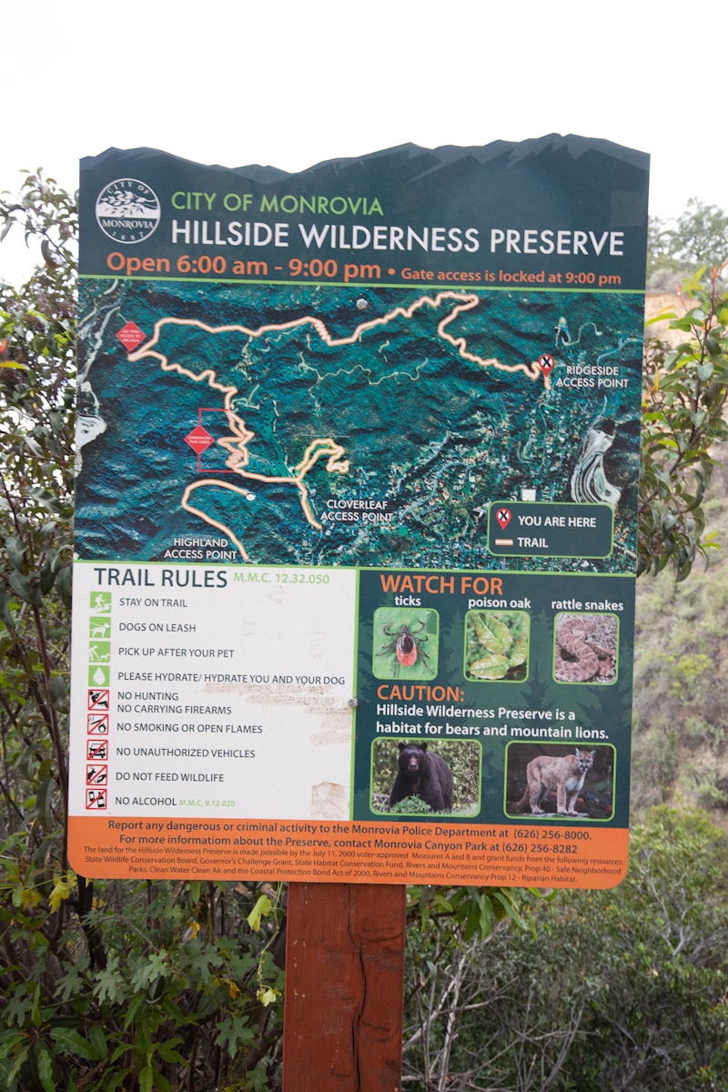 Entry sign with map